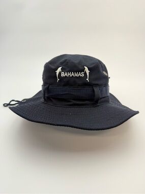 Bahamas Embroidered Navy Bucket Hat for Men